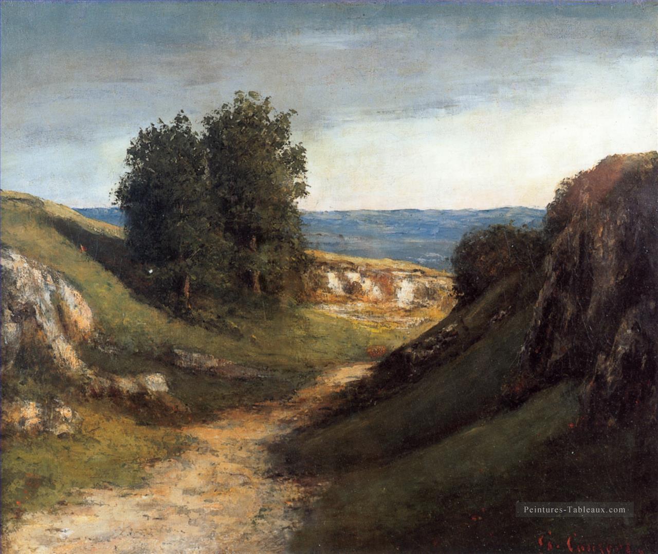 Paysage Guyere Réaliste peintre Gustave Courbet Peintures à l'huile